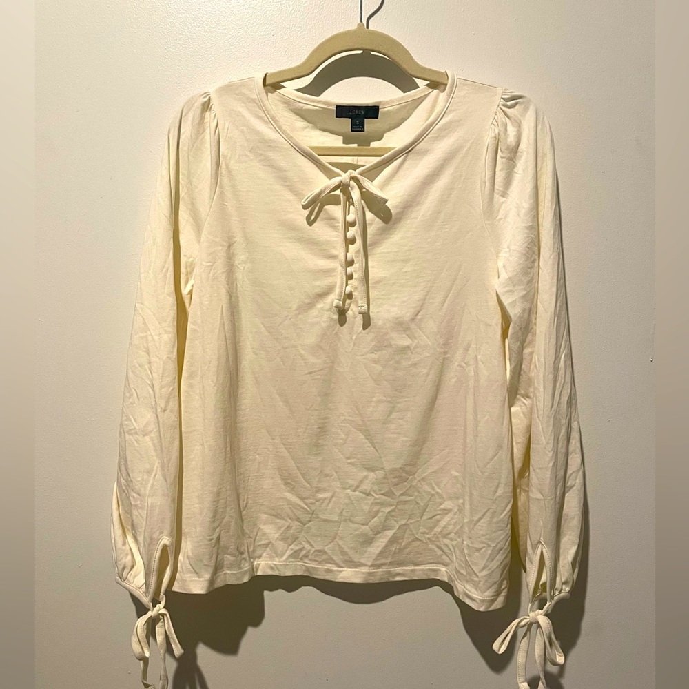 NWT J. Crew Long Sleeve Fancy Henley Tee